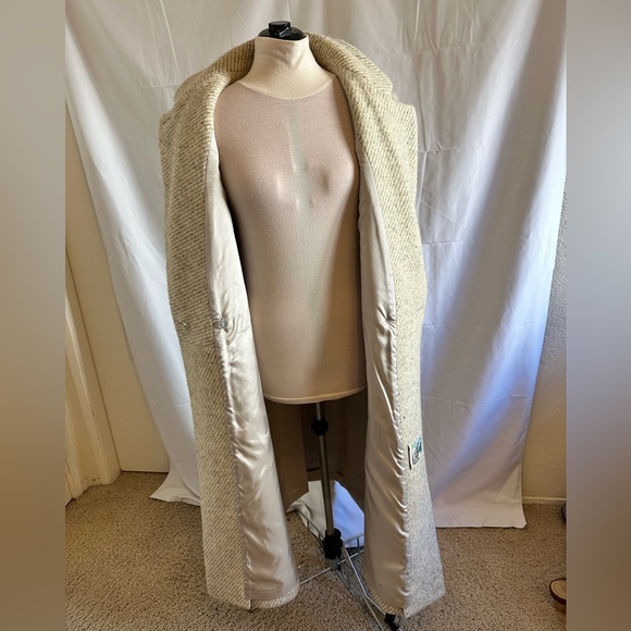 Charter Club Irish Tweed LONG Wool Coat Made in Ireland UK 14 (USA 12) - Picture 6 of 15